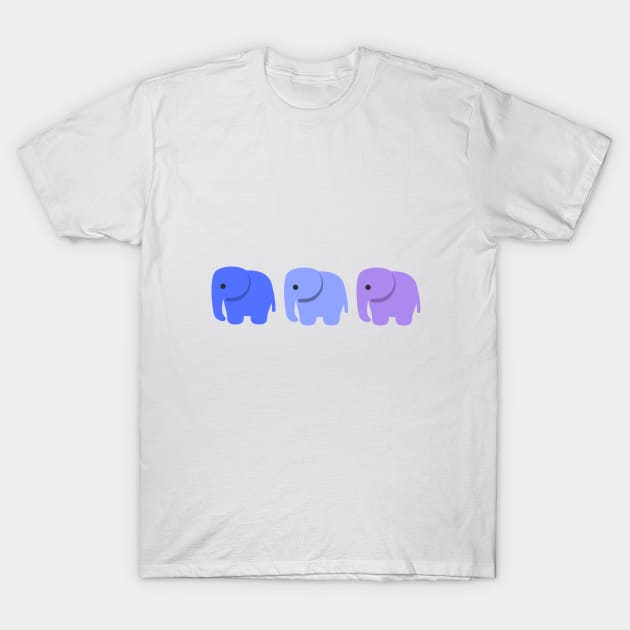 Blue Elephant Cute Funny Happy Sarcastic Spiritual Animal Birthday Gift T-Shirt by EpsilonEridani